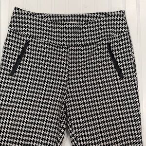 EST 1946  BLACK WHITE HOUNDSTOOTH PATTERN MID-RISE STRETCHY DRESS PANTS SIZE 12